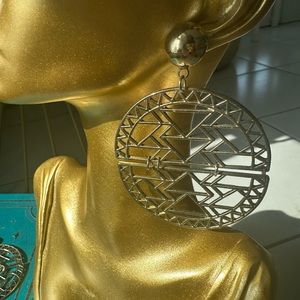 Contemporary hoop earrings